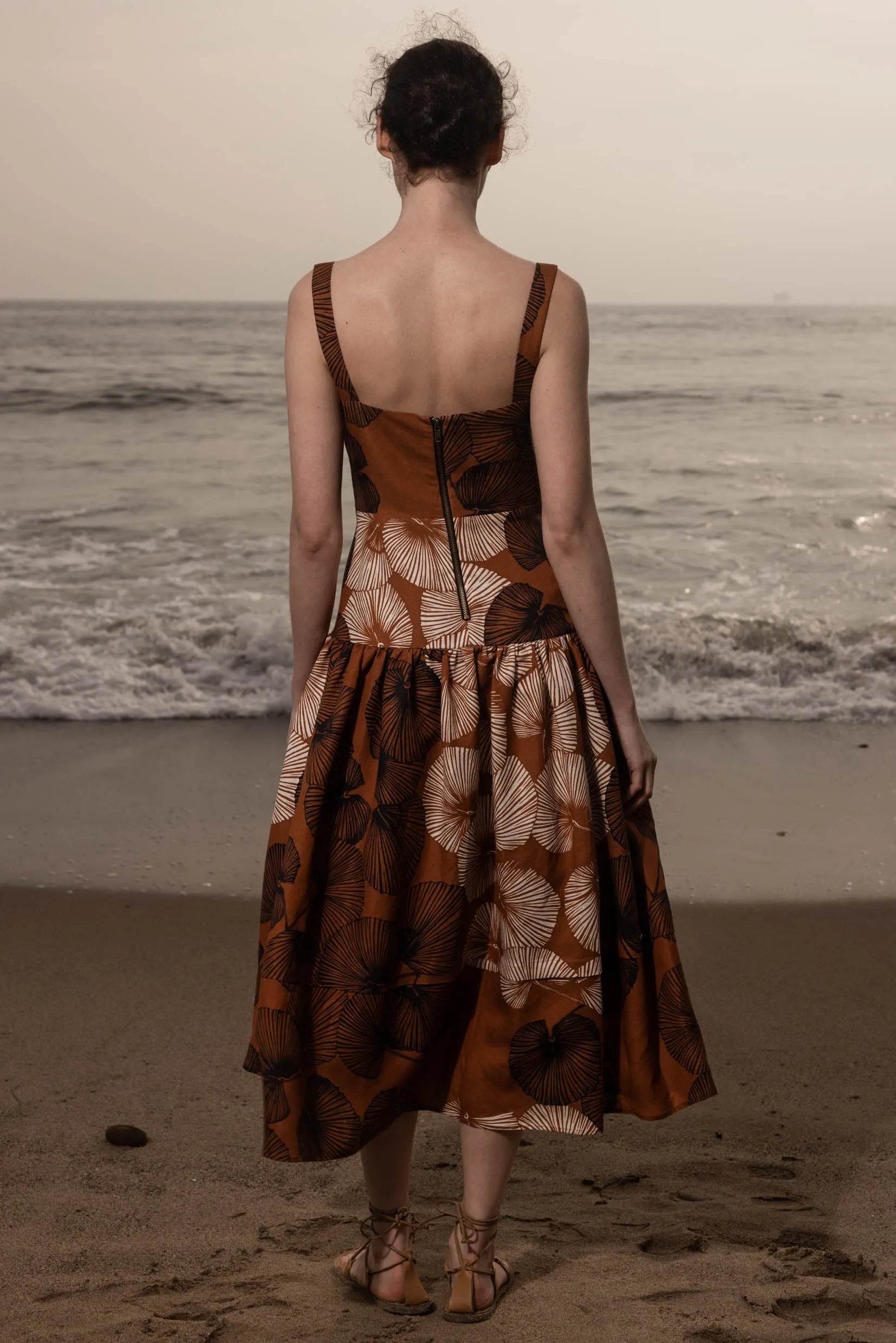 Calvi Dress - Chalked Palm - Heidi Merrick