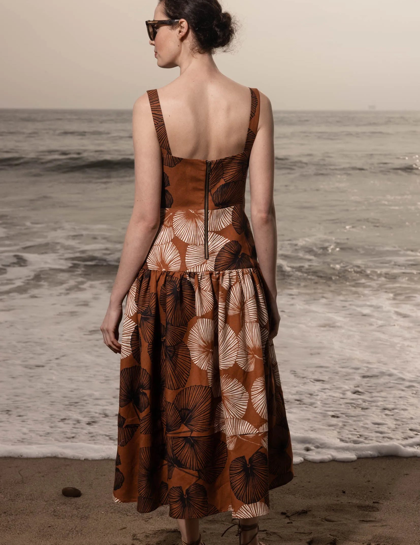 Calvi Dress - Chalked Palm - Heidi Merrick