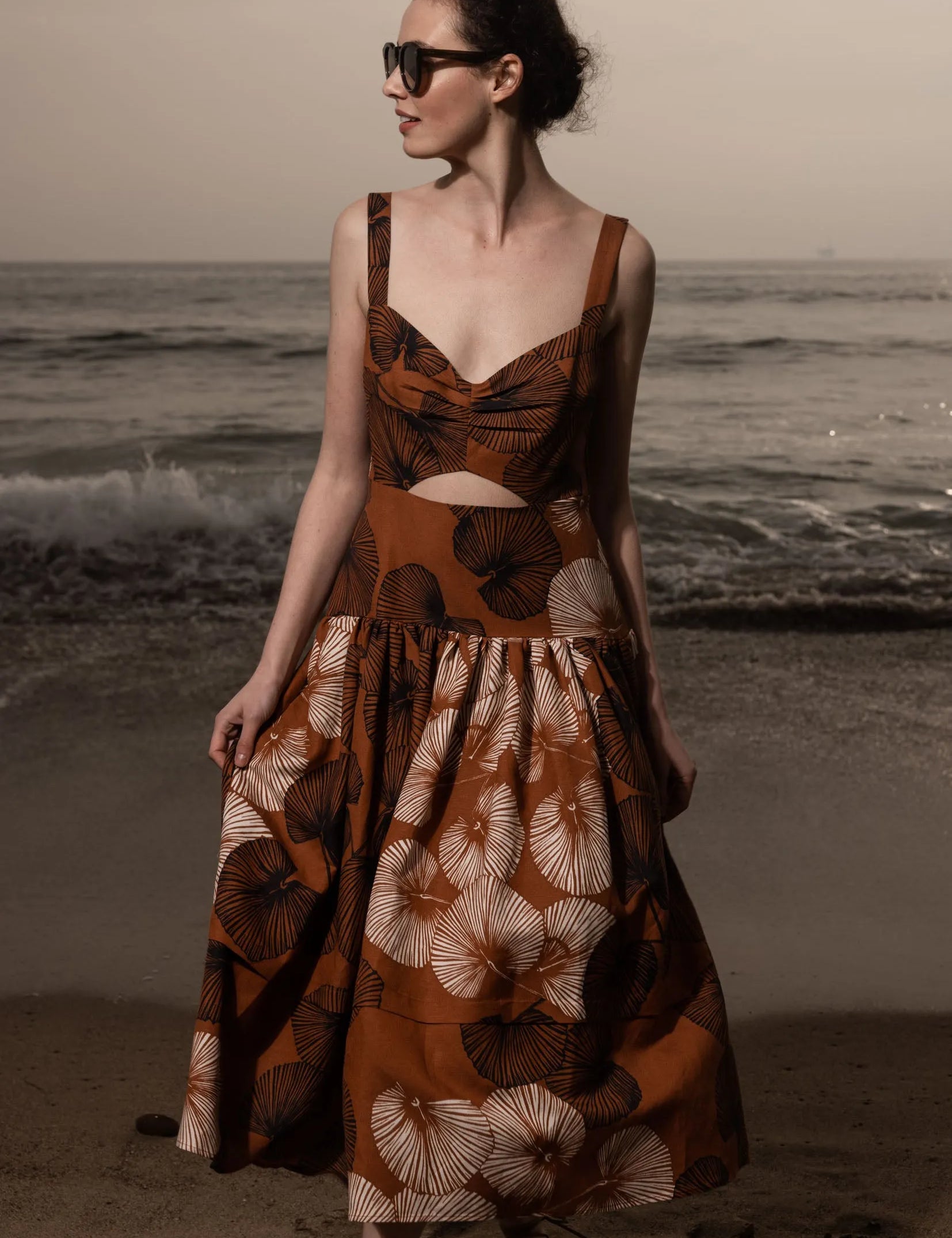 Calvi Dress - Chalked Palm - Heidi Merrick