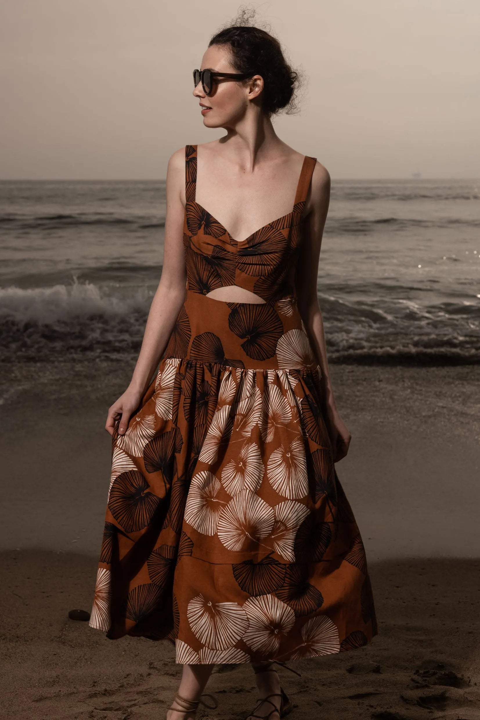 Calvi Dress - Chalked Palm - Heidi Merrick