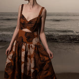 Calvi Dress - Chalked Palm - Heidi Merrick