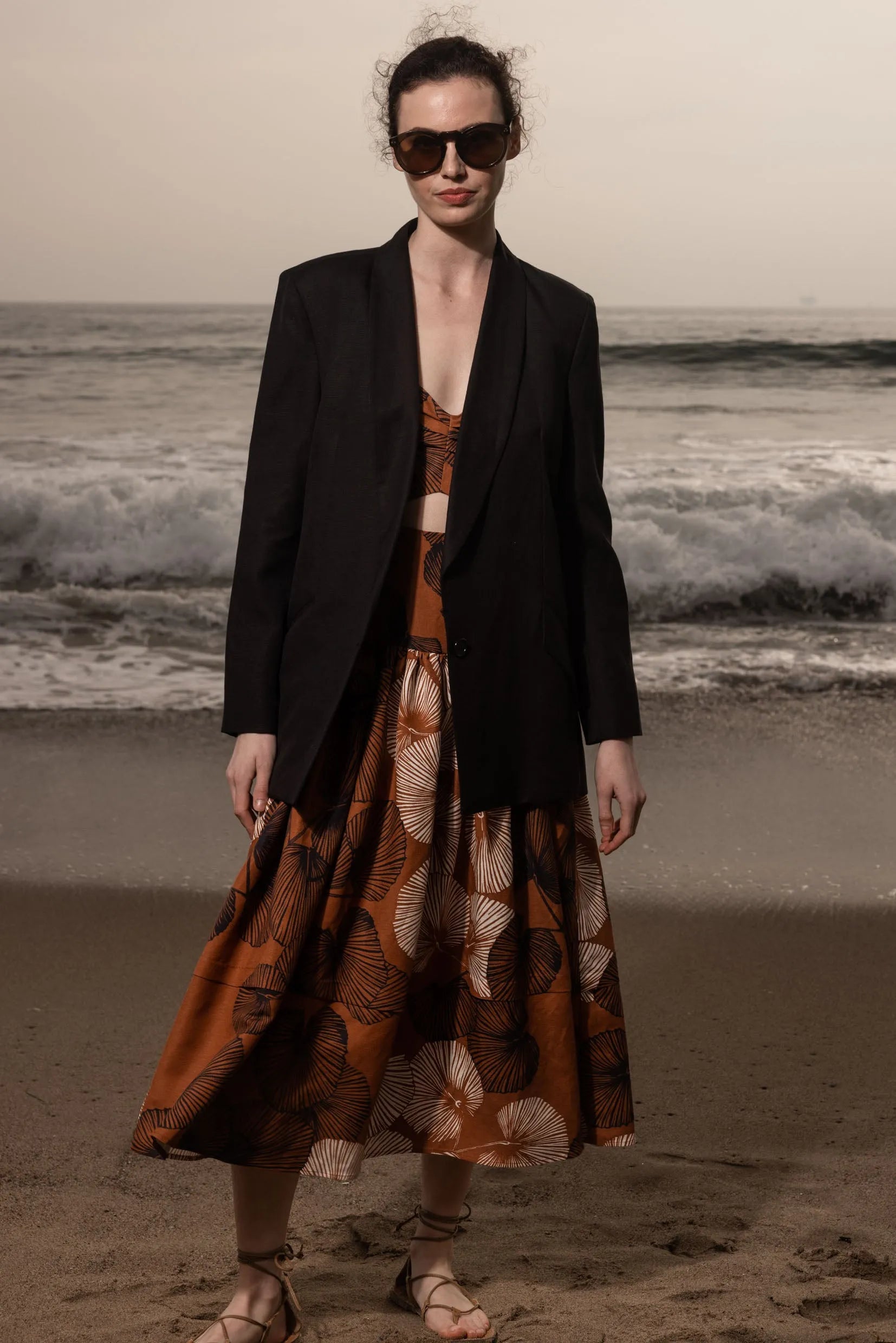 Calvi Dress - Chalked Palm - Heidi Merrick