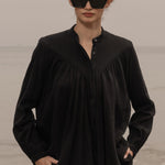 Isabelle Top - Black Gauze - Heidi Merrick