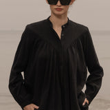 Isabelle Top - Black Gauze - Heidi Merrick