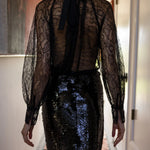 Missive Blouse - Noir Art Nouveau - Heidi Merrick