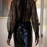 Missive Blouse - Noir Art Nouveau - Heidi Merrick