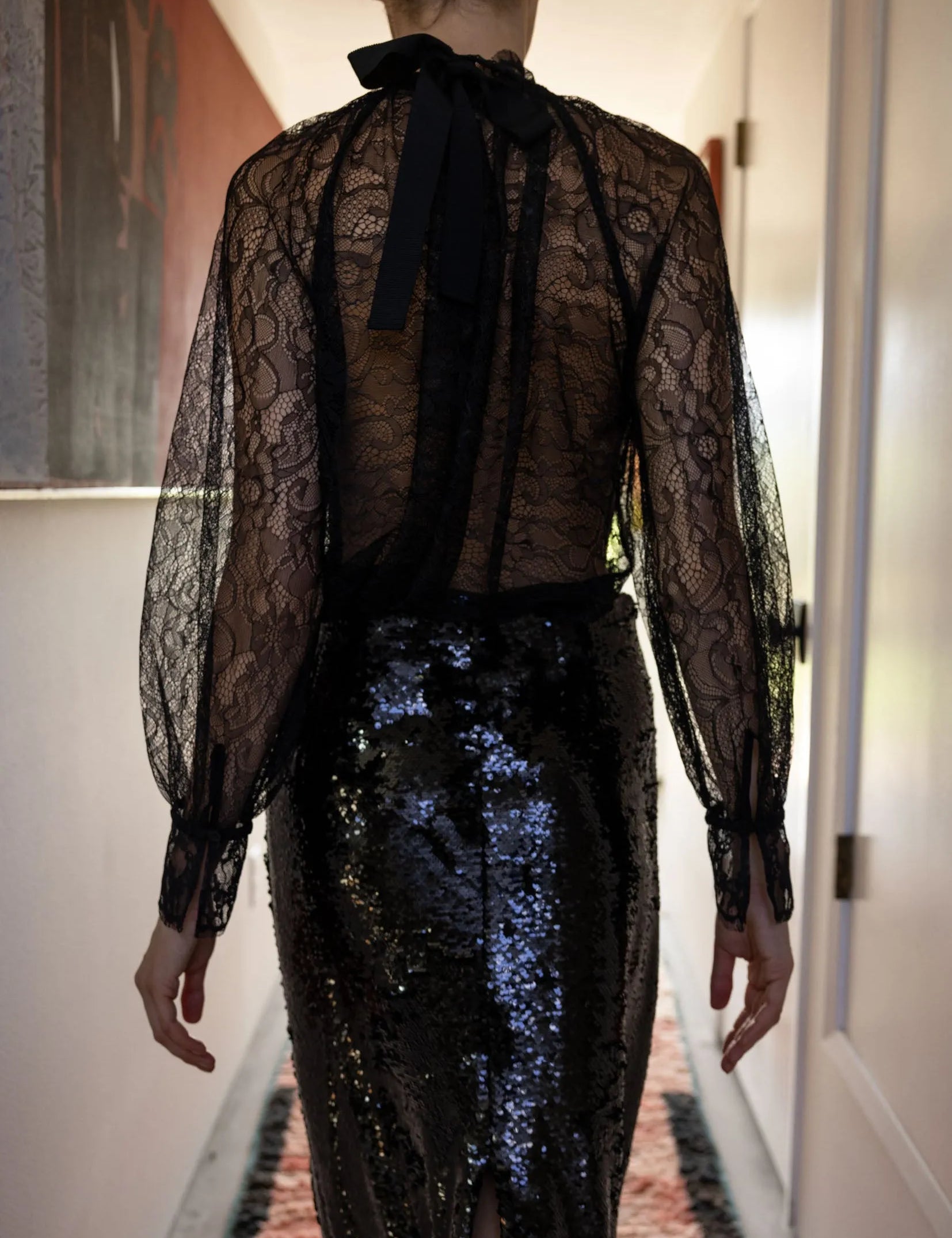 Missive Blouse - Noir Art Nouveau - Heidi Merrick