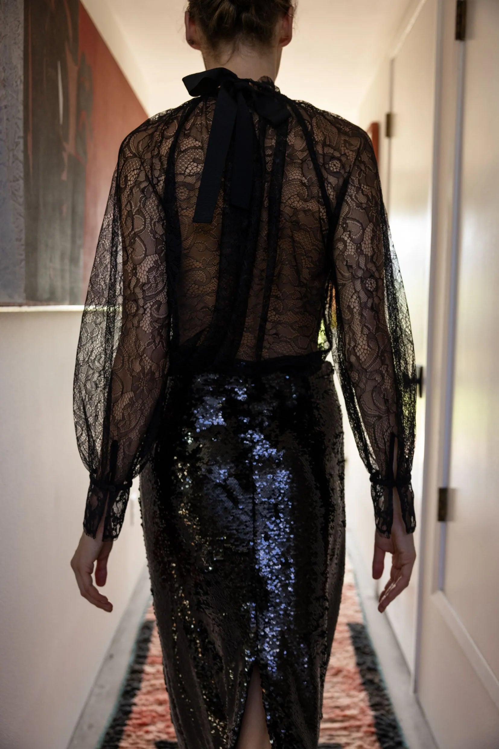 Missive Blouse - Noir Art Nouveau - Heidi Merrick