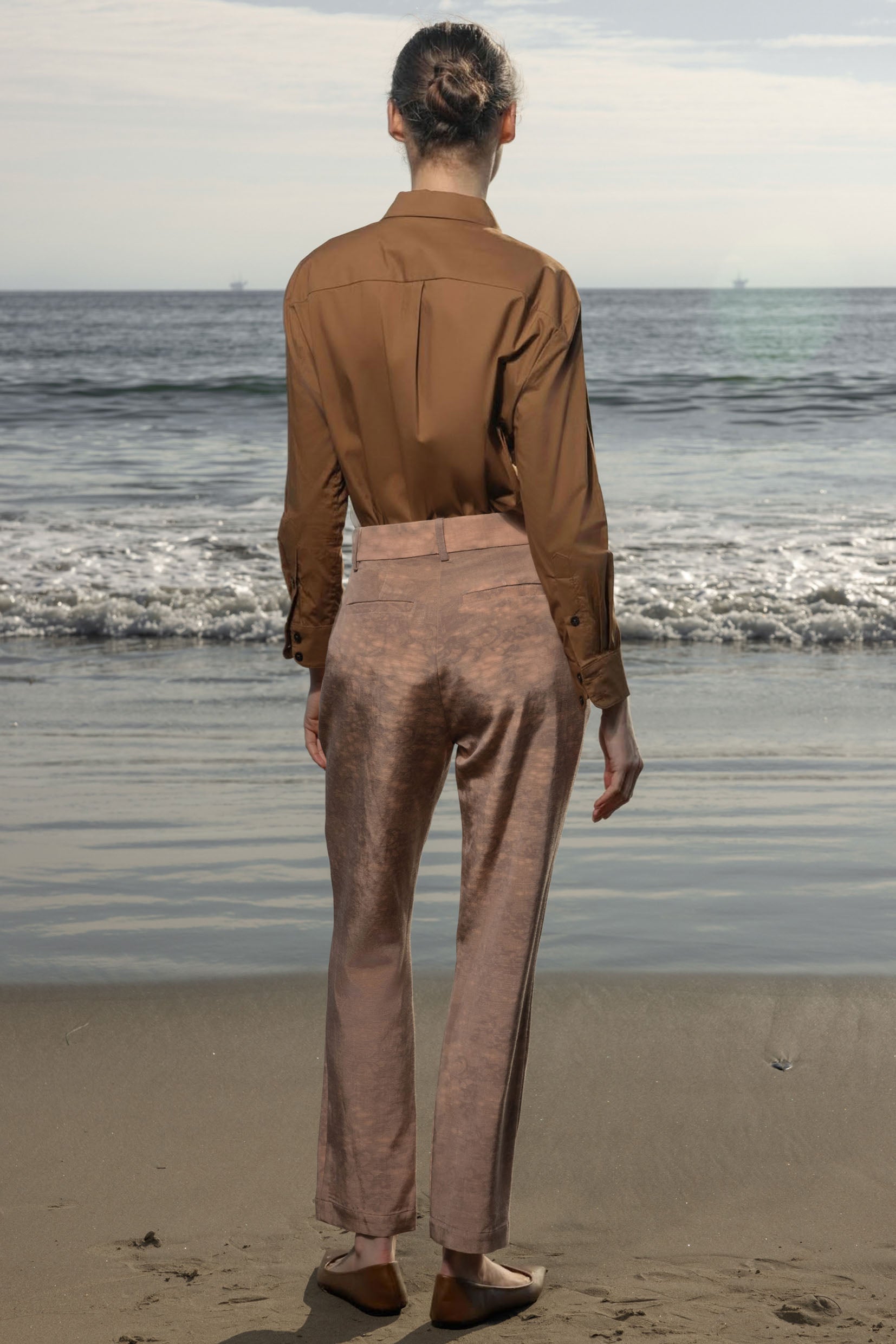 Bruno Pant - Rose Lace Moire - Heidi Merrick