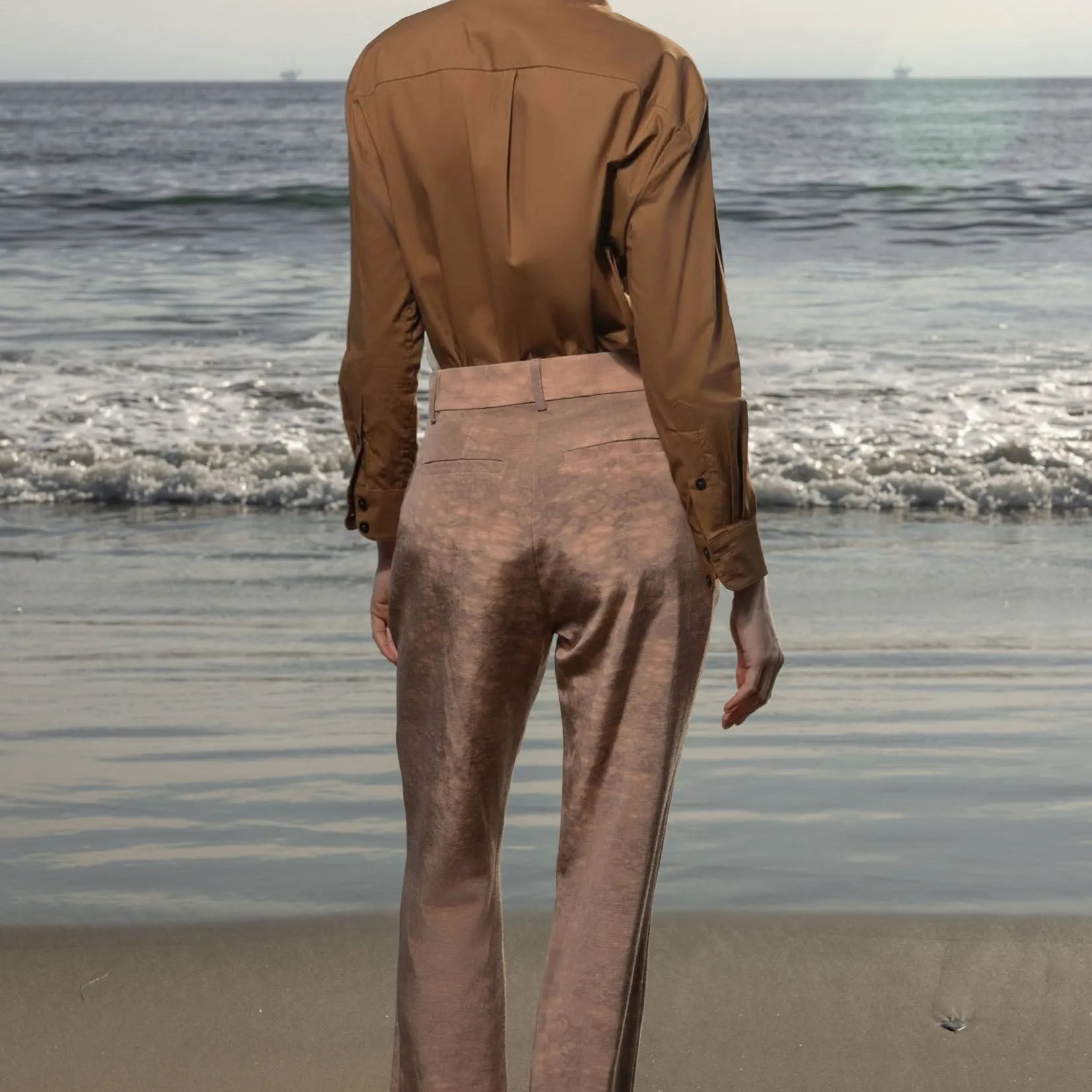 Bruno Pant - Rose Lace Moire - Heidi Merrick