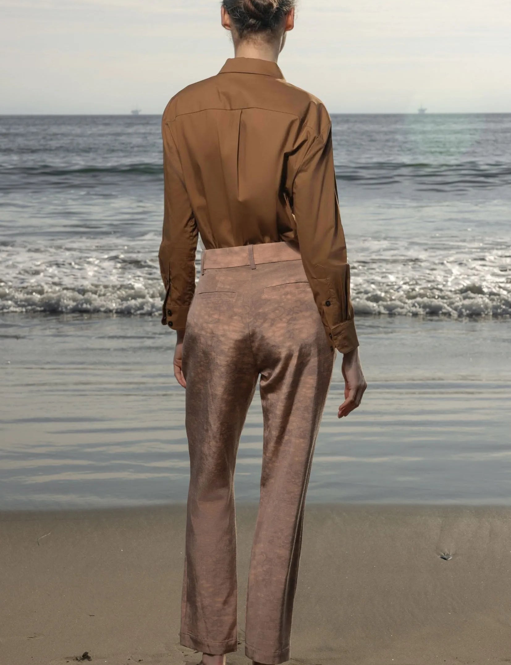 Bruno Pant - Rose Lace Moire - Heidi Merrick