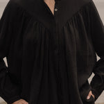 Isabelle Top - Black Gauze - Heidi Merrick
