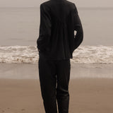Boyfriend Pant - Black Linen - Heidi Merrick