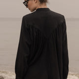 Isabelle Top - Black Gauze - Heidi Merrick