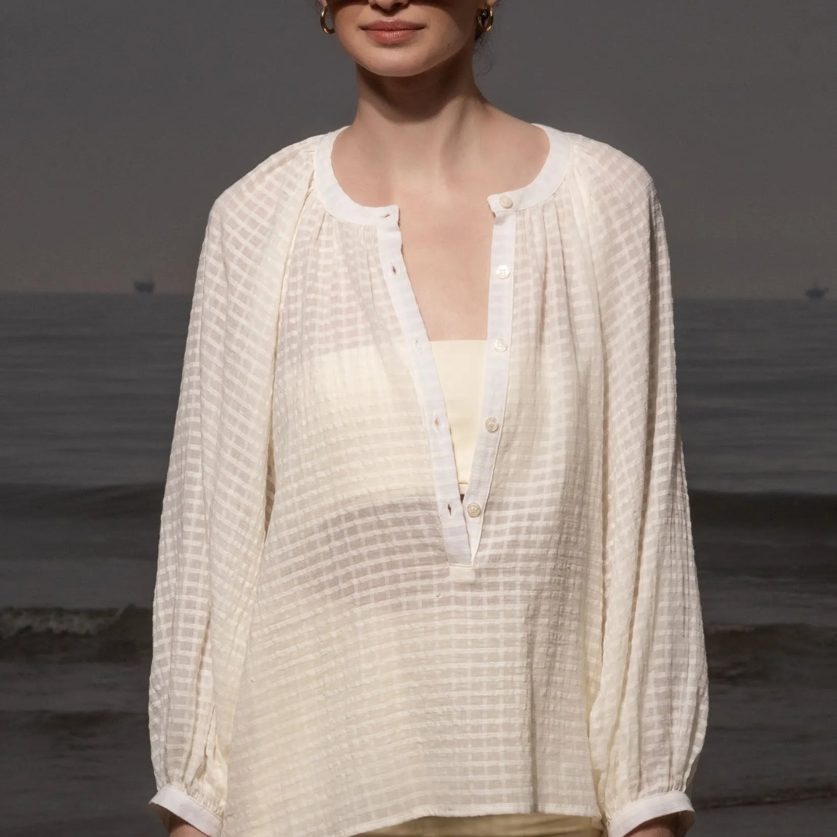 Pia Blouse - Cream - Heidi Merrick