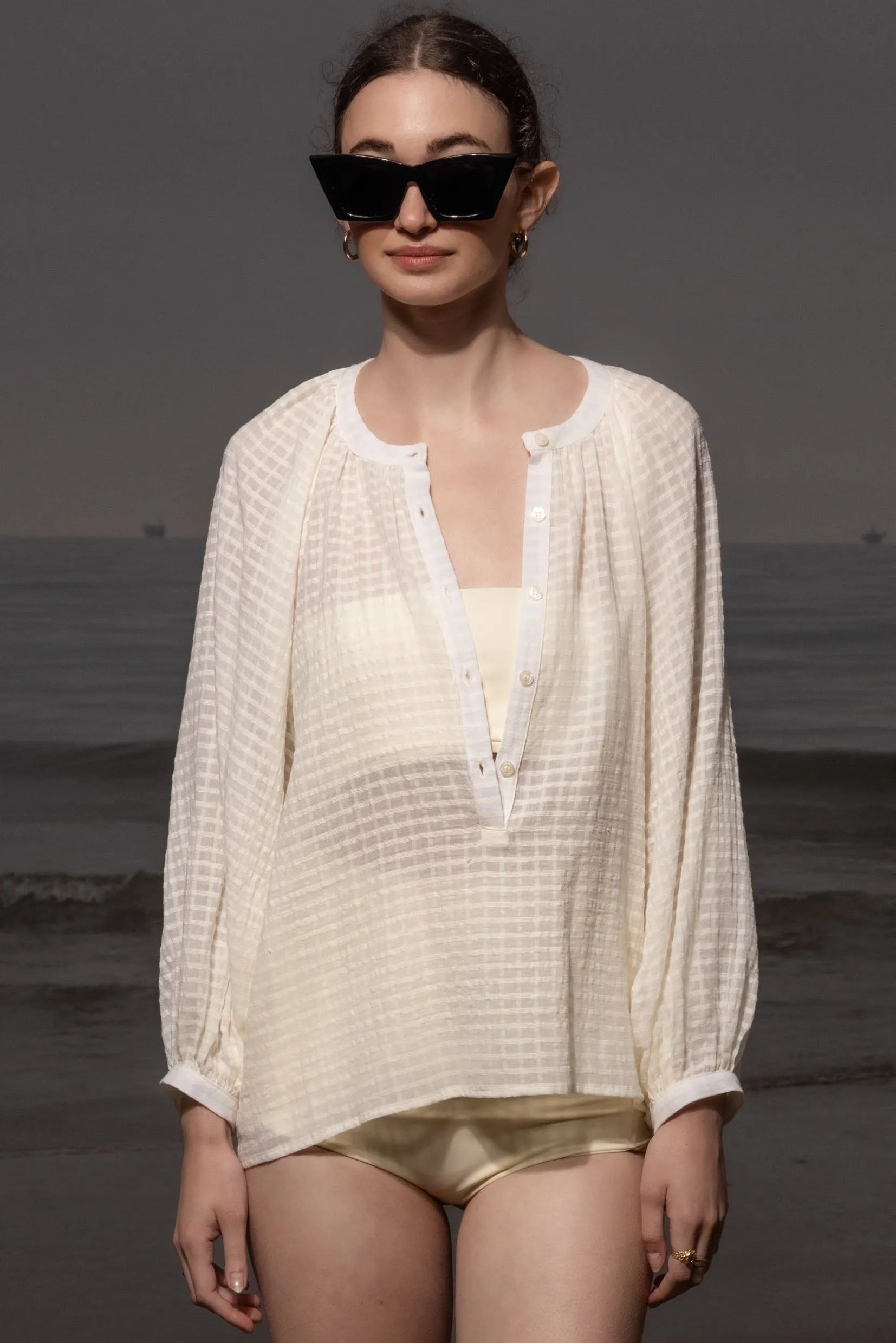 Pia Blouse - Cream - Heidi Merrick