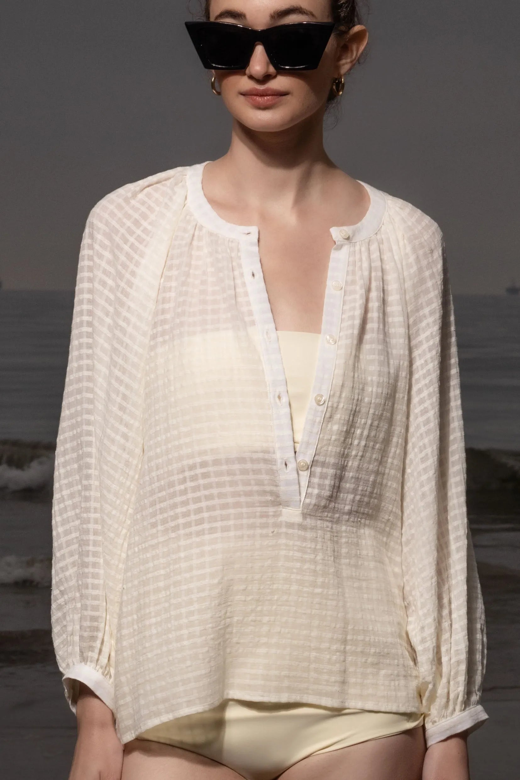 Pia Blouse - Cream - Heidi Merrick