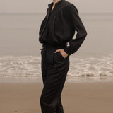 Isabelle Top - Black Gauze - Heidi Merrick