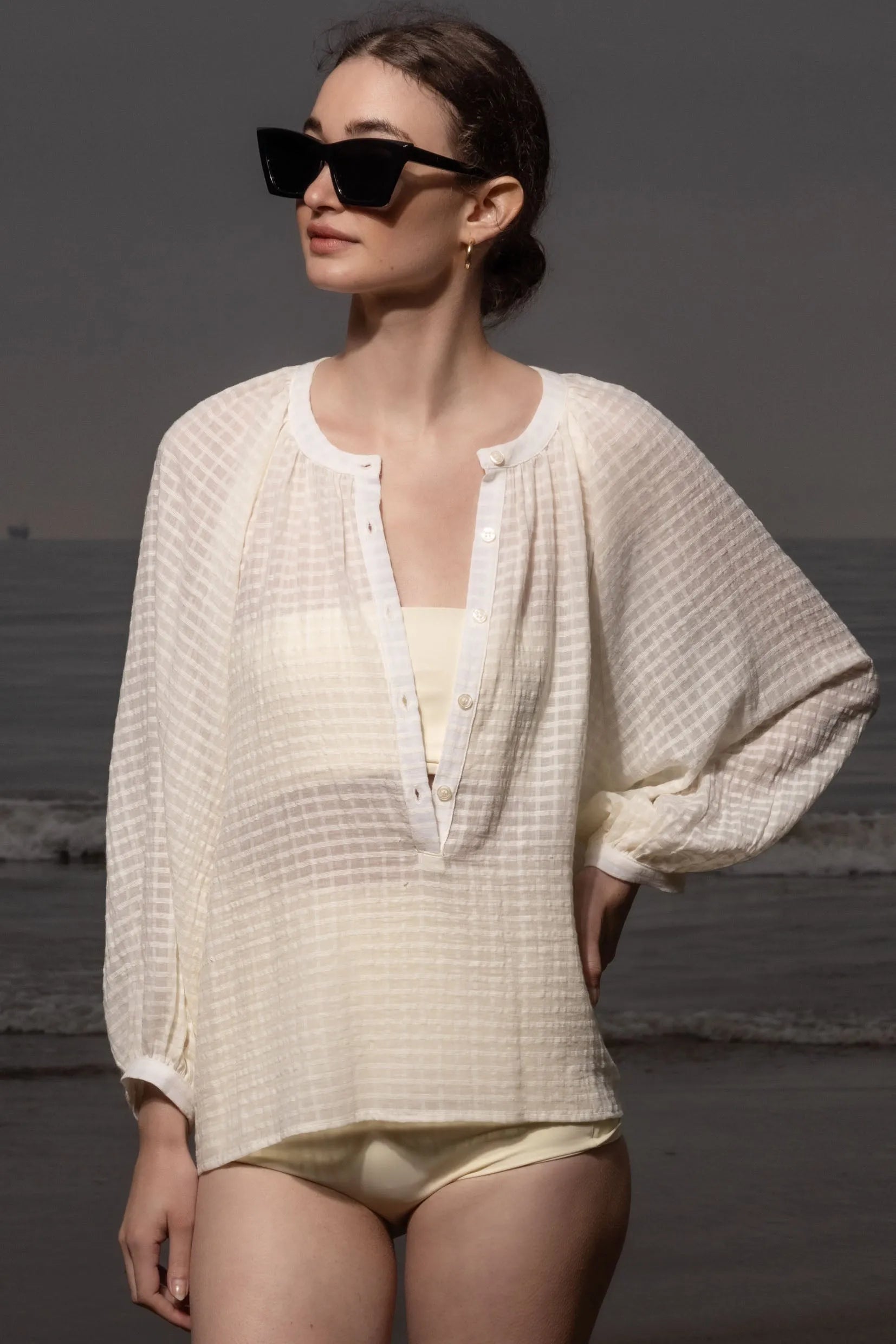 Pia Blouse - Cream - Heidi Merrick
