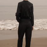 Boyfriend Pant - Black Linen - Heidi Merrick