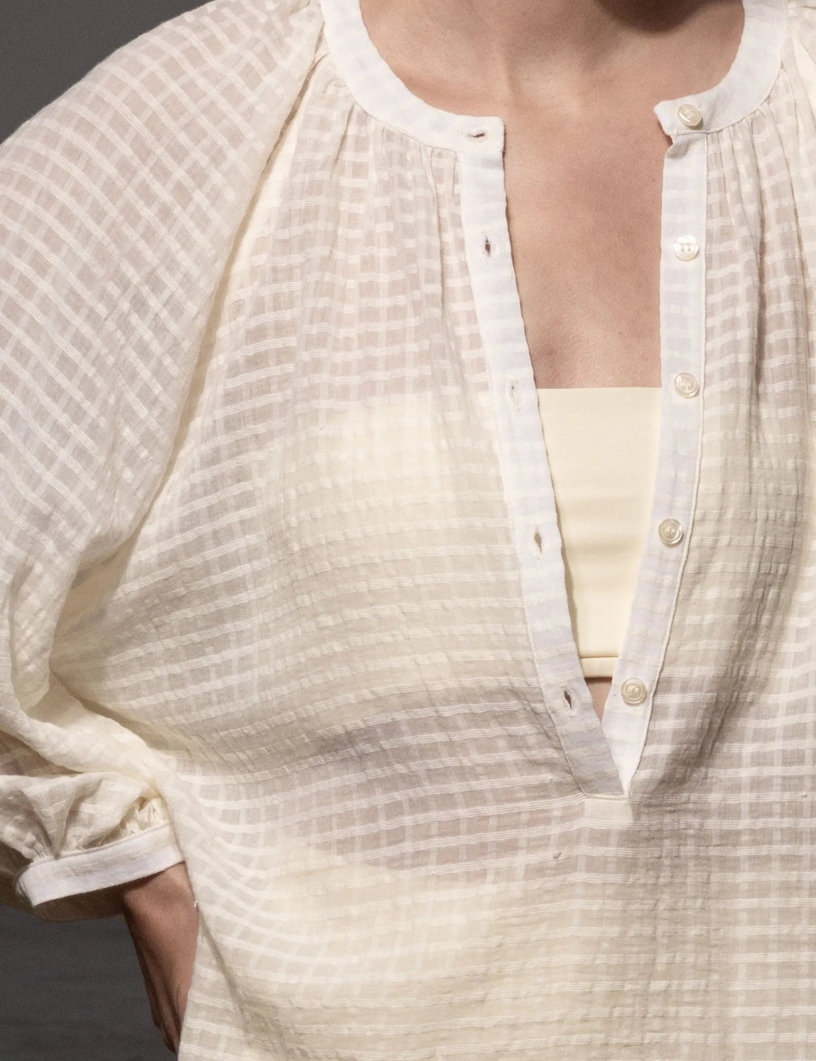 Pia Blouse - Cream - Heidi Merrick