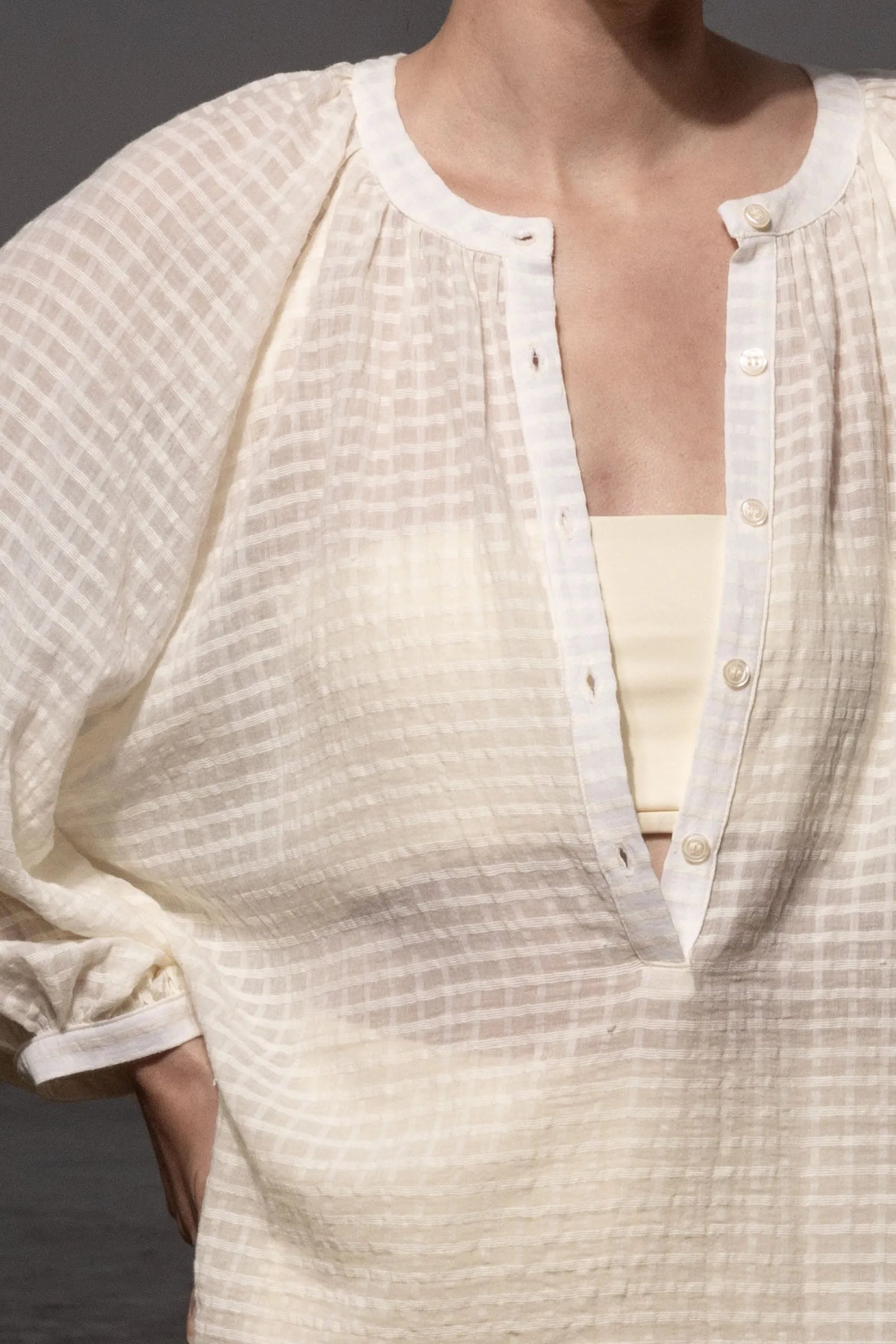 Pia Blouse - Cream - Heidi Merrick