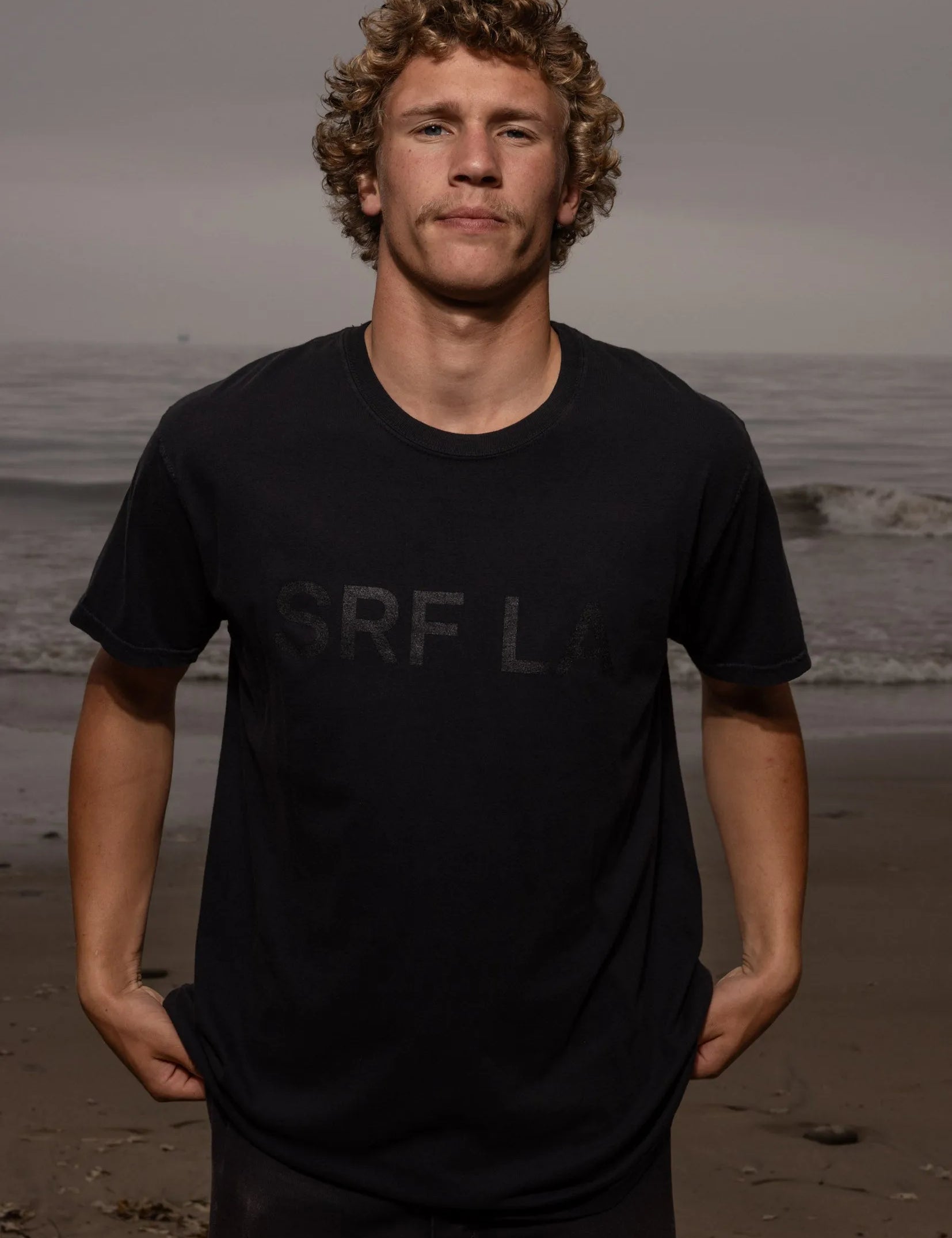SRF LA Tee - Black on Black - Heidi Merrick