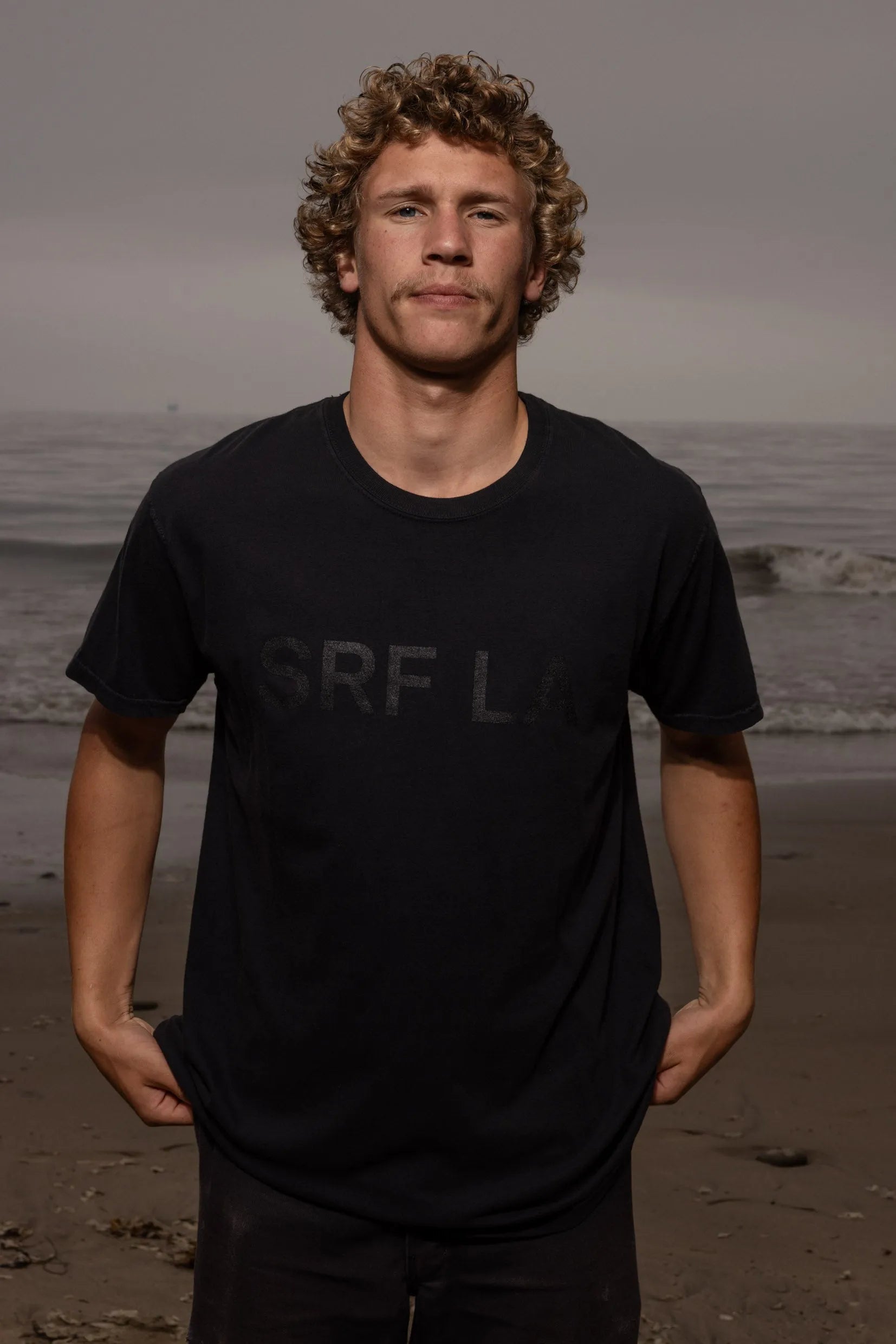 SRF LA Tee - Black on Black - Heidi Merrick