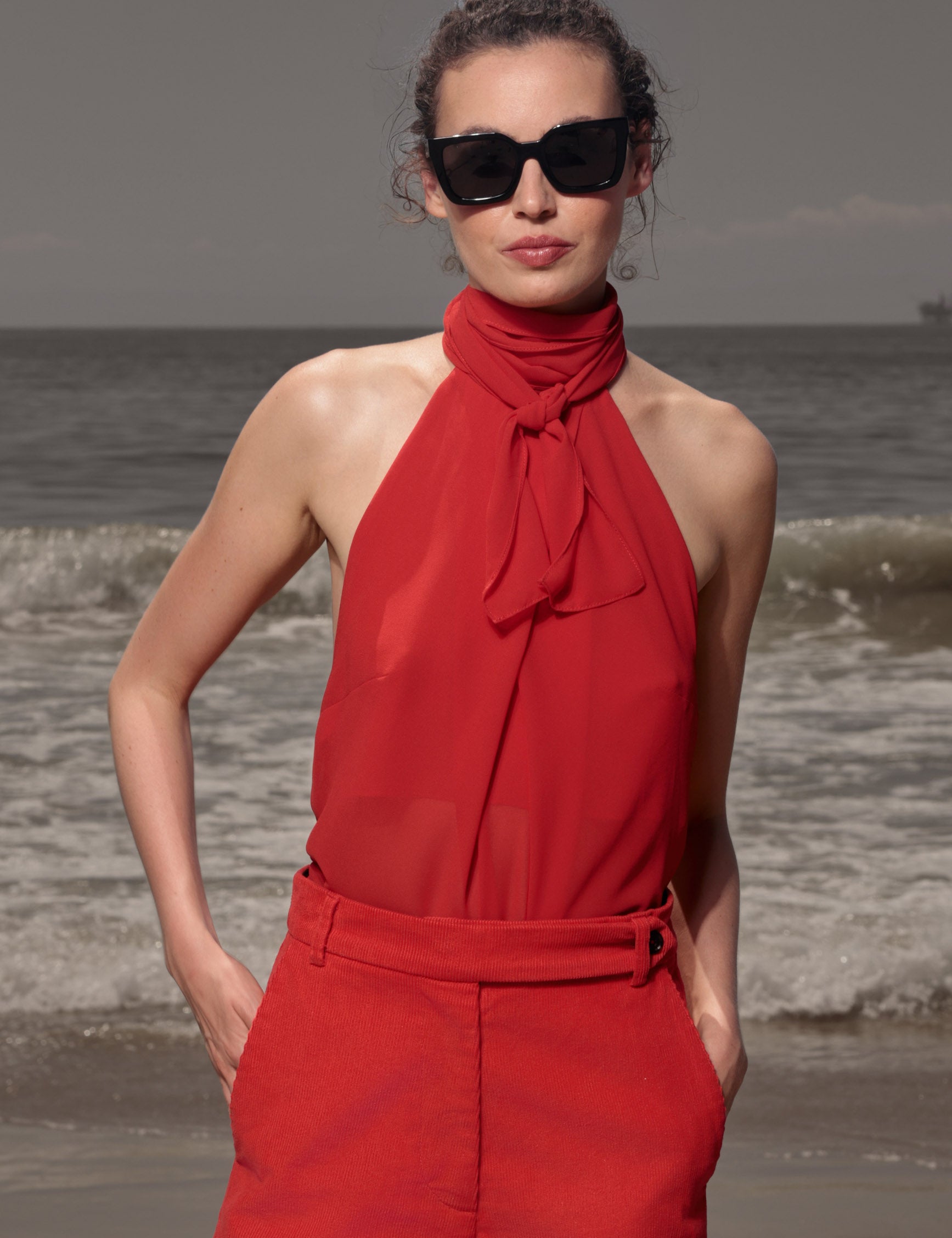 Nysa Top - Vermillion - Heidi Merrick