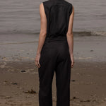 Baptise Pant - Noir Silk Noil - Heidi Merrick