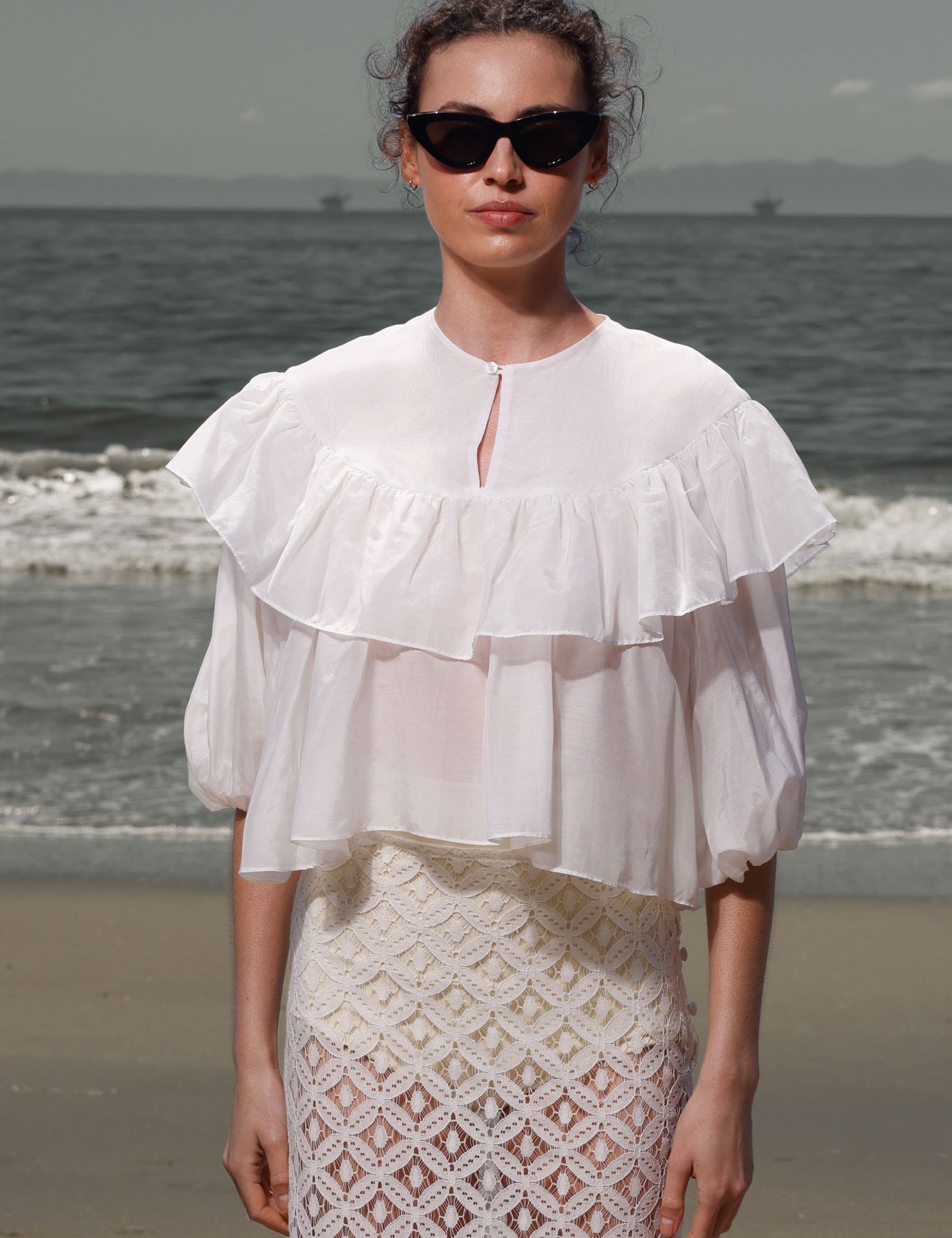 Moon Top - White - Heidi Merrick