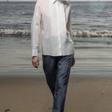 Bruno Pant - Blue Moire - Heidi Merrick