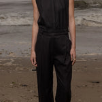 Baptise Pant - Noir Silk Noil - Heidi Merrick