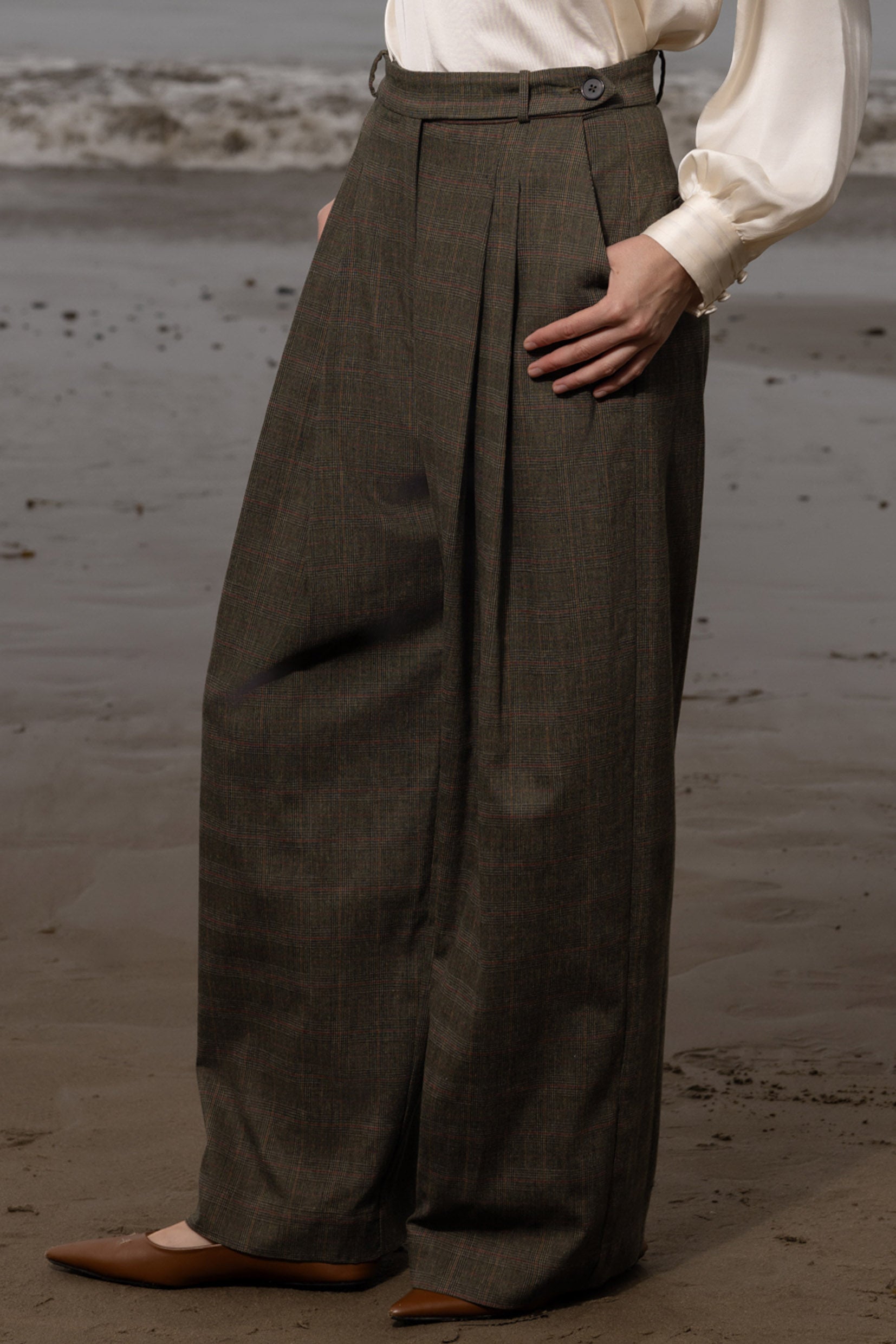 Chaplin Pant - Plaid Wool - Heidi Merrick