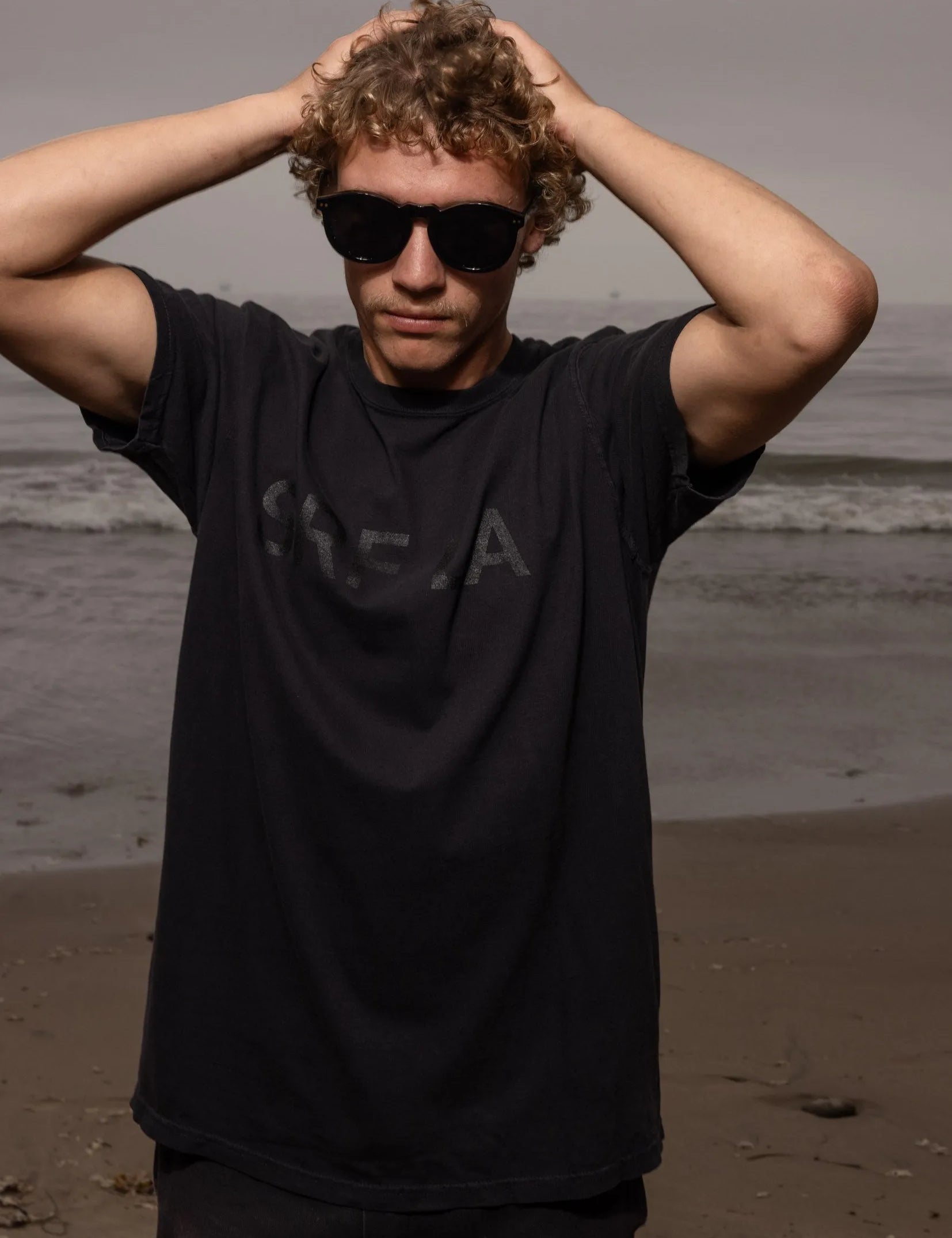 SRF LA Tee - Black on Black - Heidi Merrick