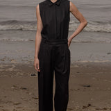 Rosie Top - Noir Silk Noil - Heidi Merrick