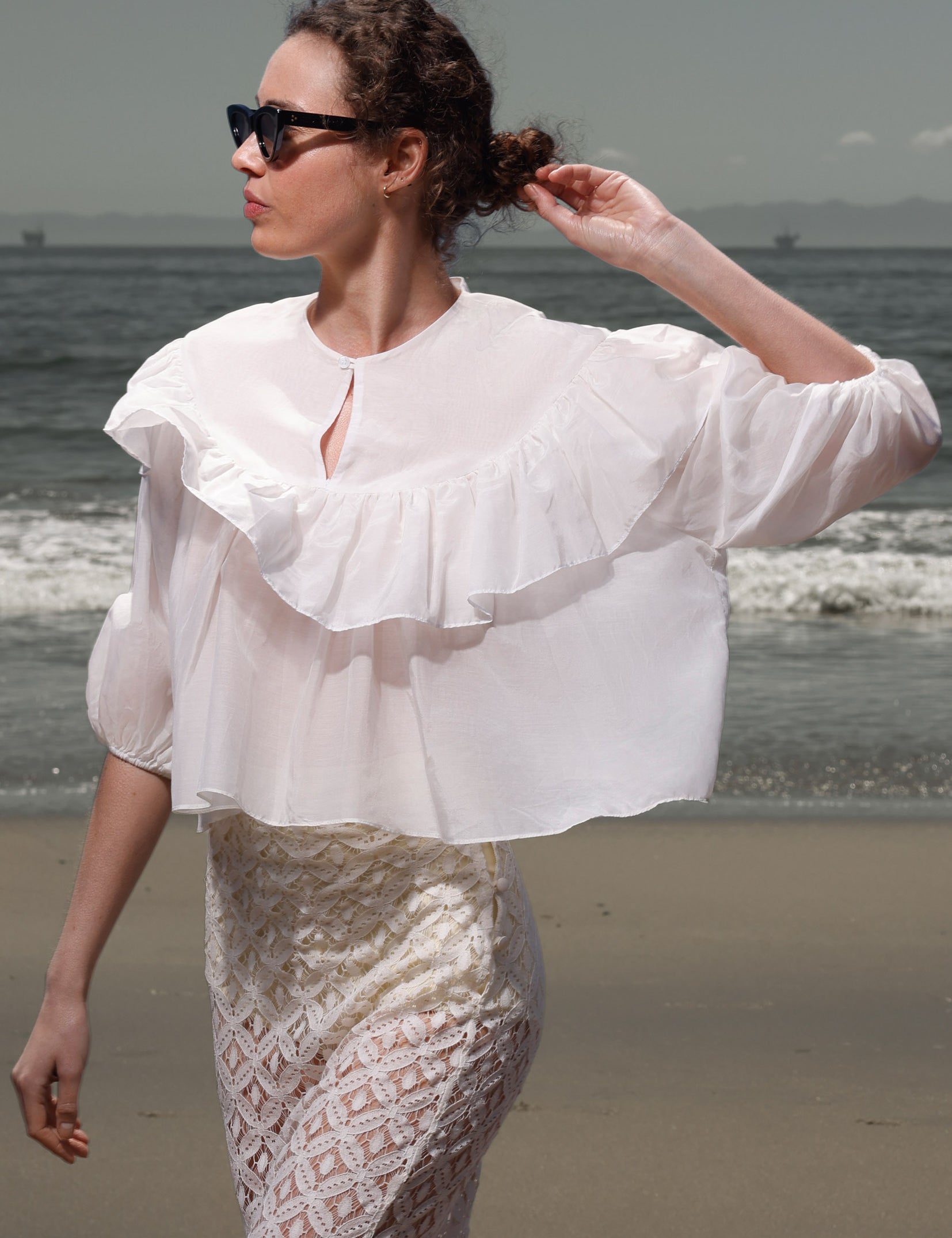 Moon Top - White - Heidi Merrick