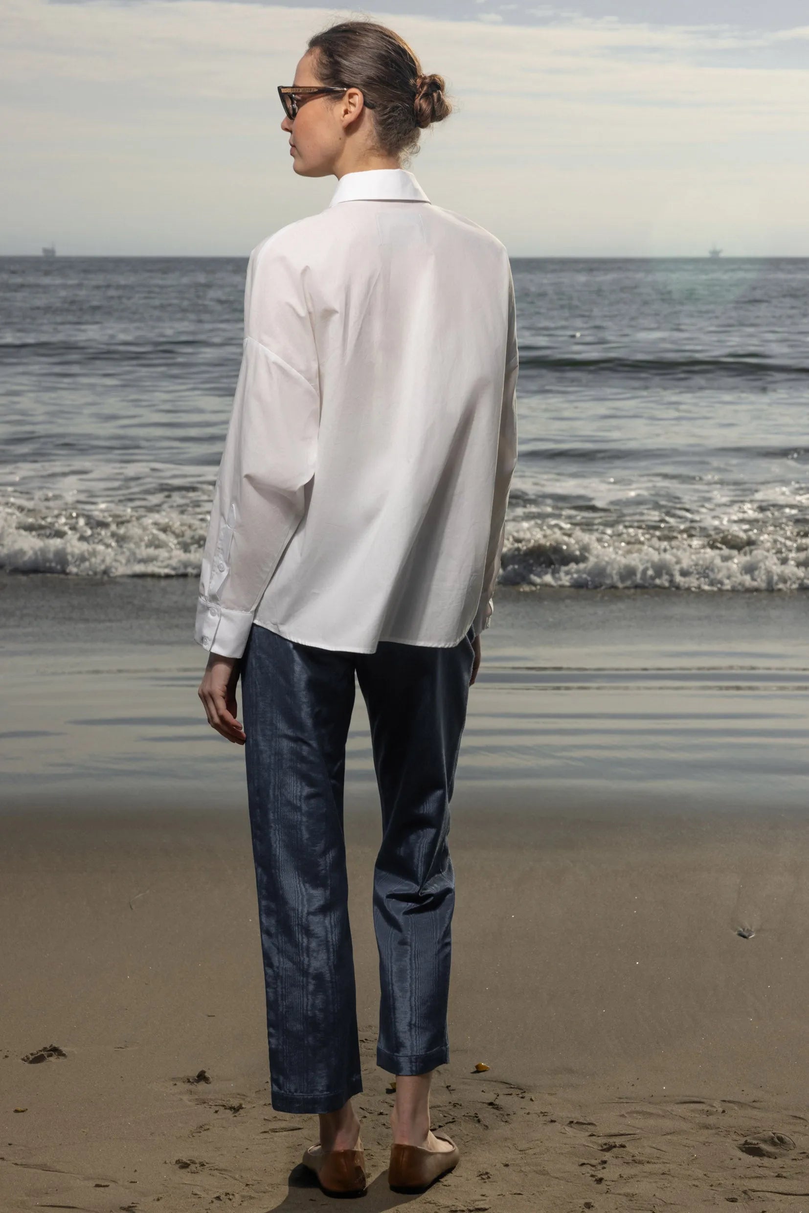 Bruno Pant - Blue Moire - Heidi Merrick