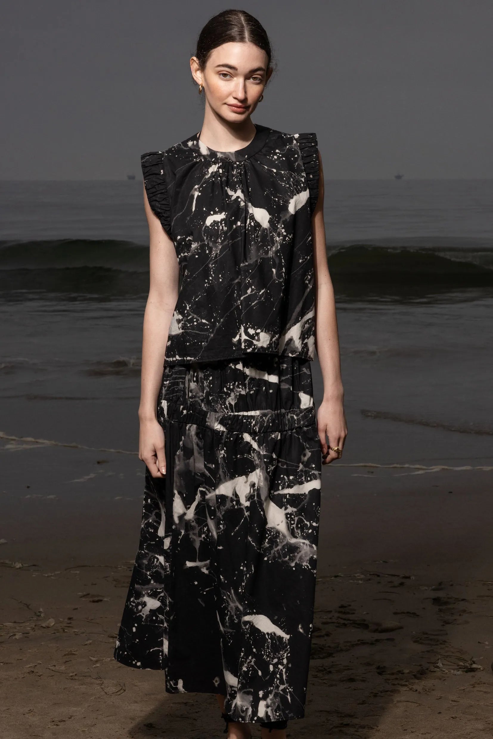 Enzo Skirt - Inghua Shirting - Heidi Merrick