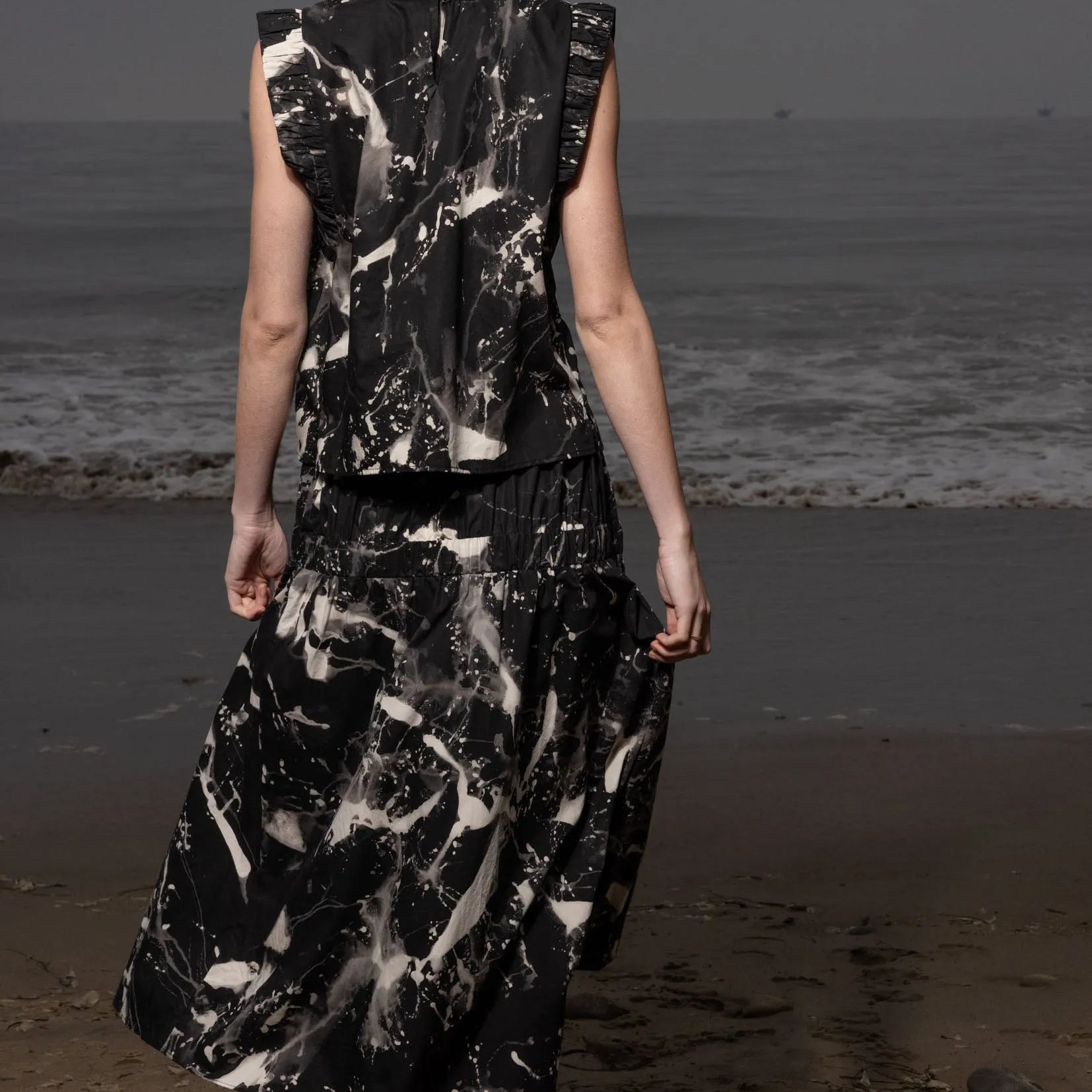 Enzo Skirt - Inghua Shirting - Heidi Merrick