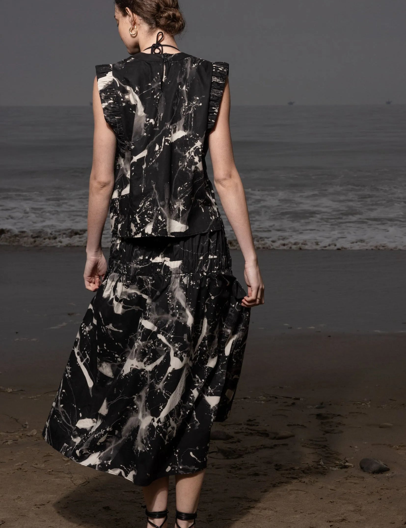 Enzo Skirt - Inghua Shirting - Heidi Merrick