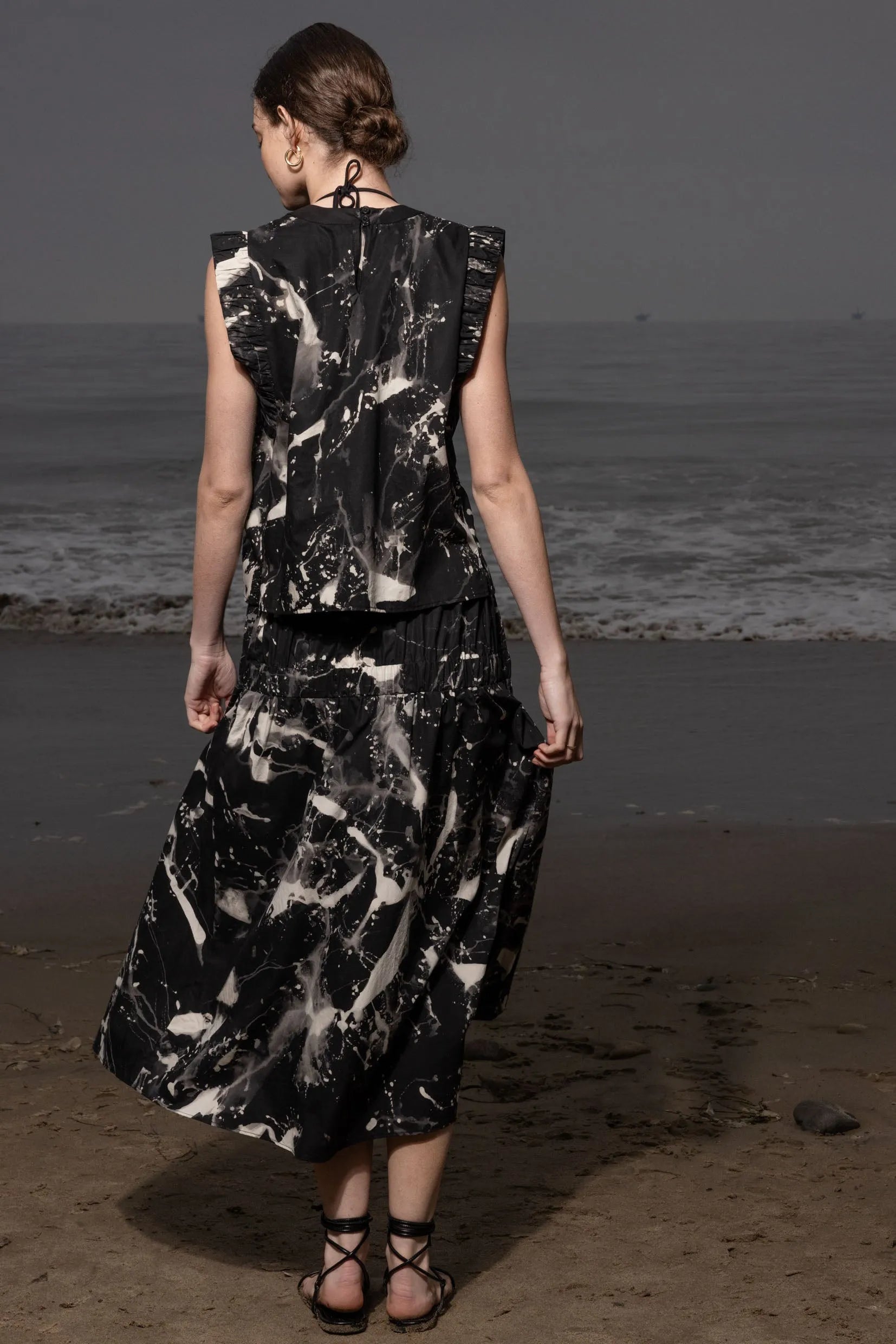 Enzo Skirt - Inghua Shirting - Heidi Merrick