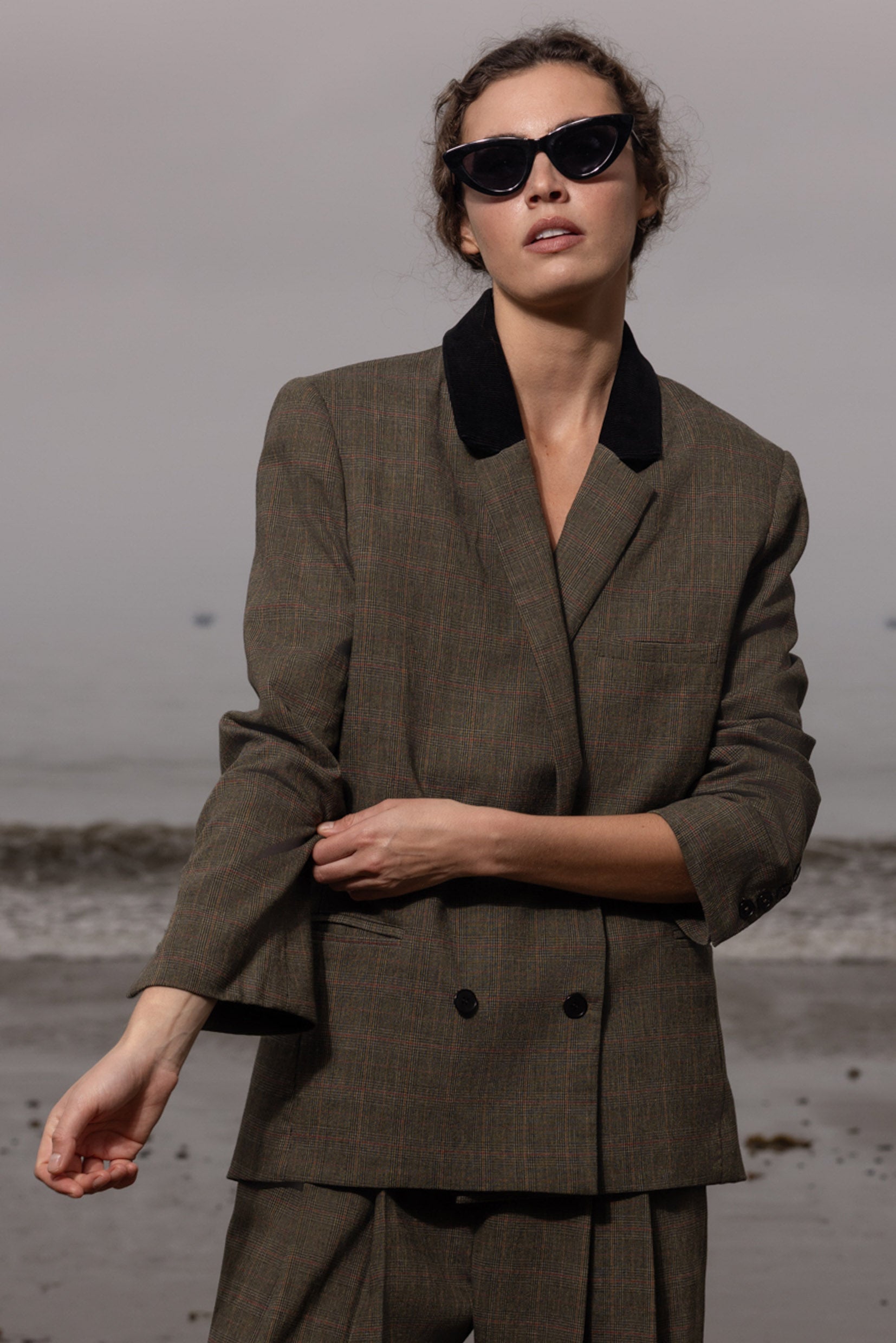 Francoise Blazer - Plaid Wool - Heidi Merrick