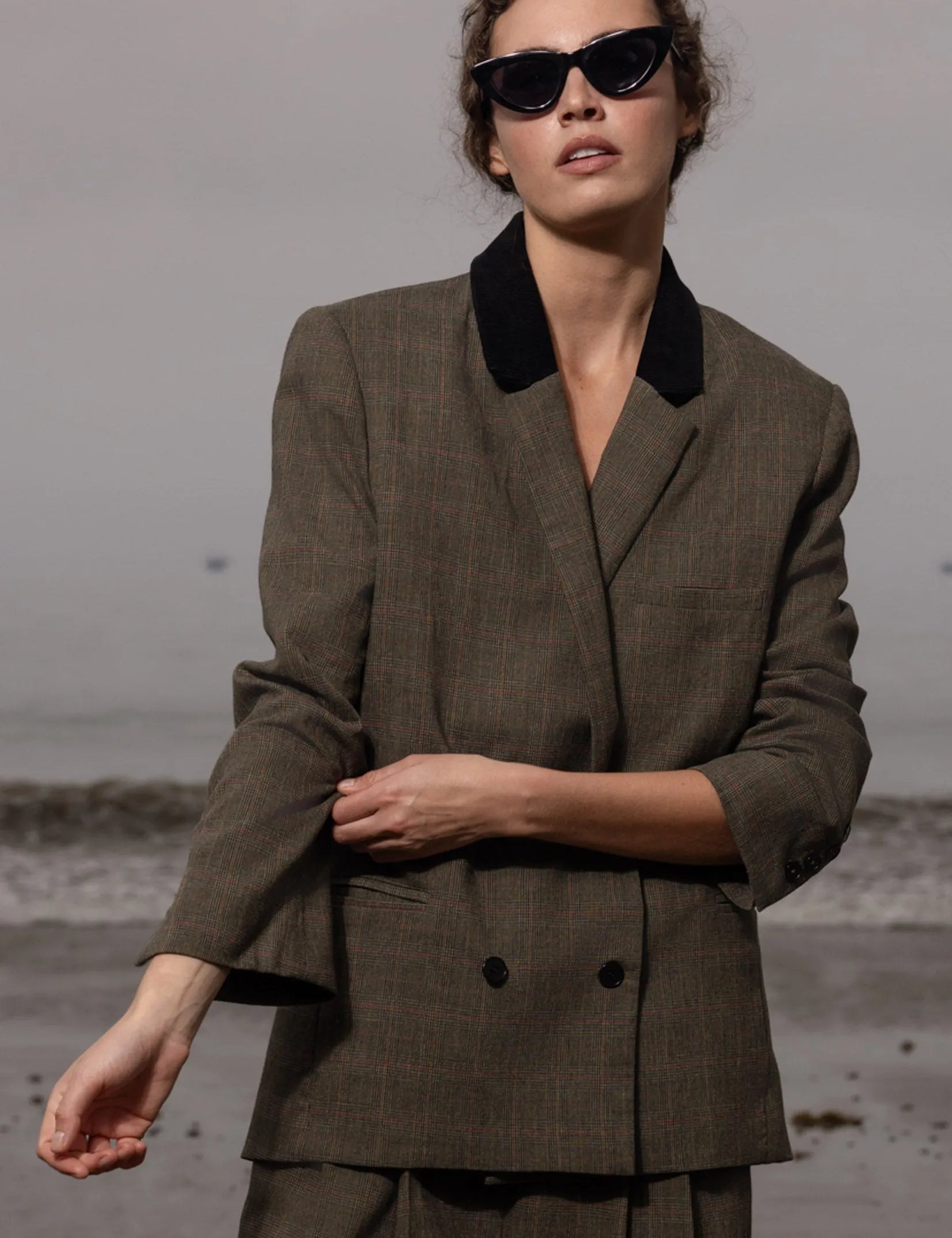 Francoise Blazer - Plaid Wool - Heidi Merrick