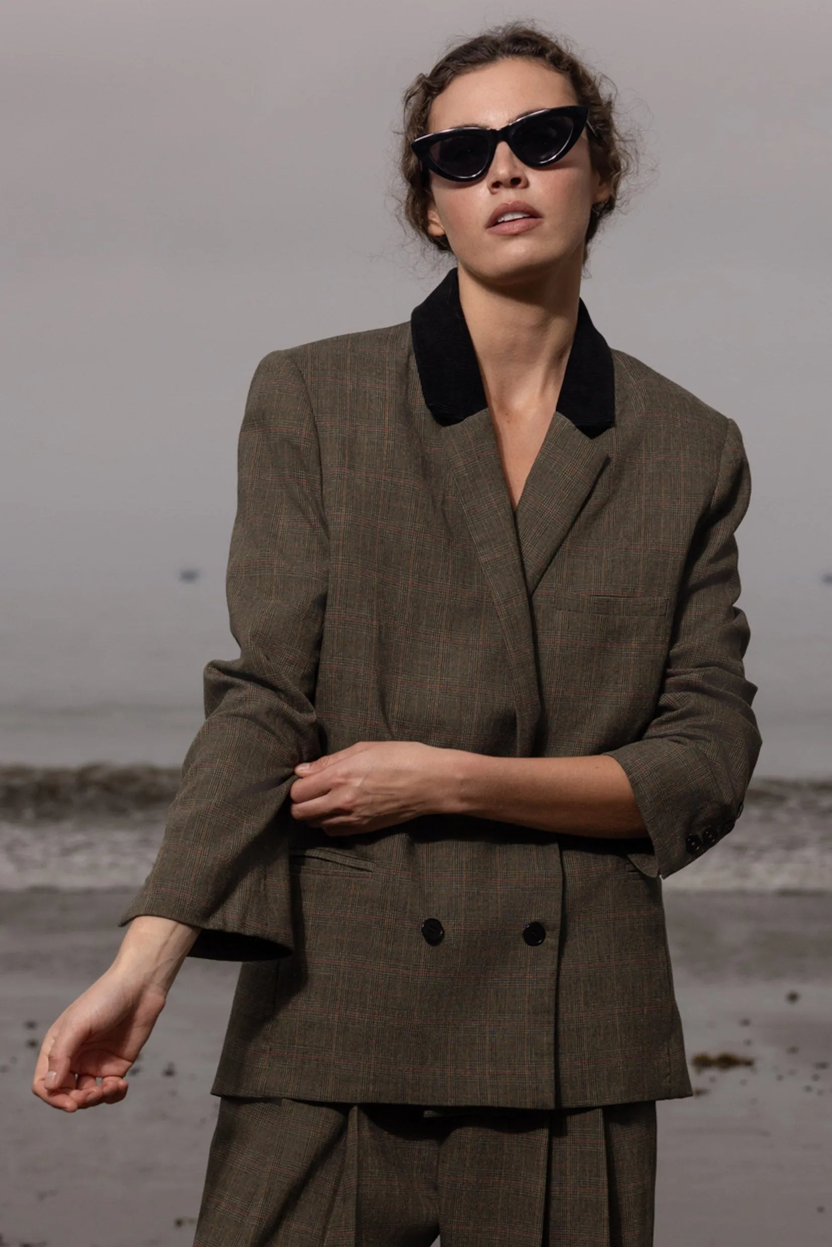 Francoise Blazer - Plaid Wool - Heidi Merrick