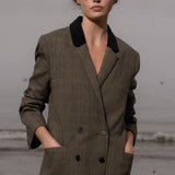 Francoise Blazer - Plaid Wool - Heidi Merrick