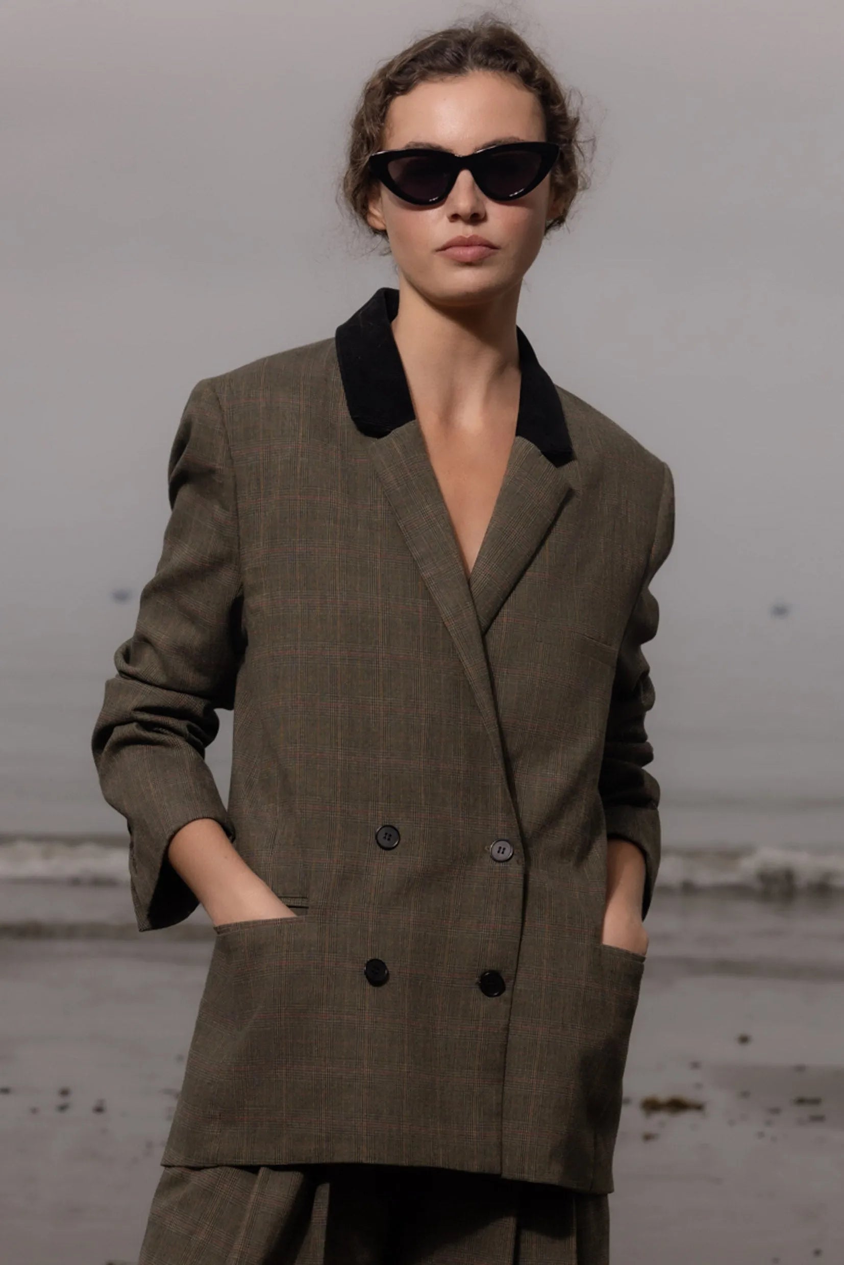 Francoise Blazer - Plaid Wool - Heidi Merrick