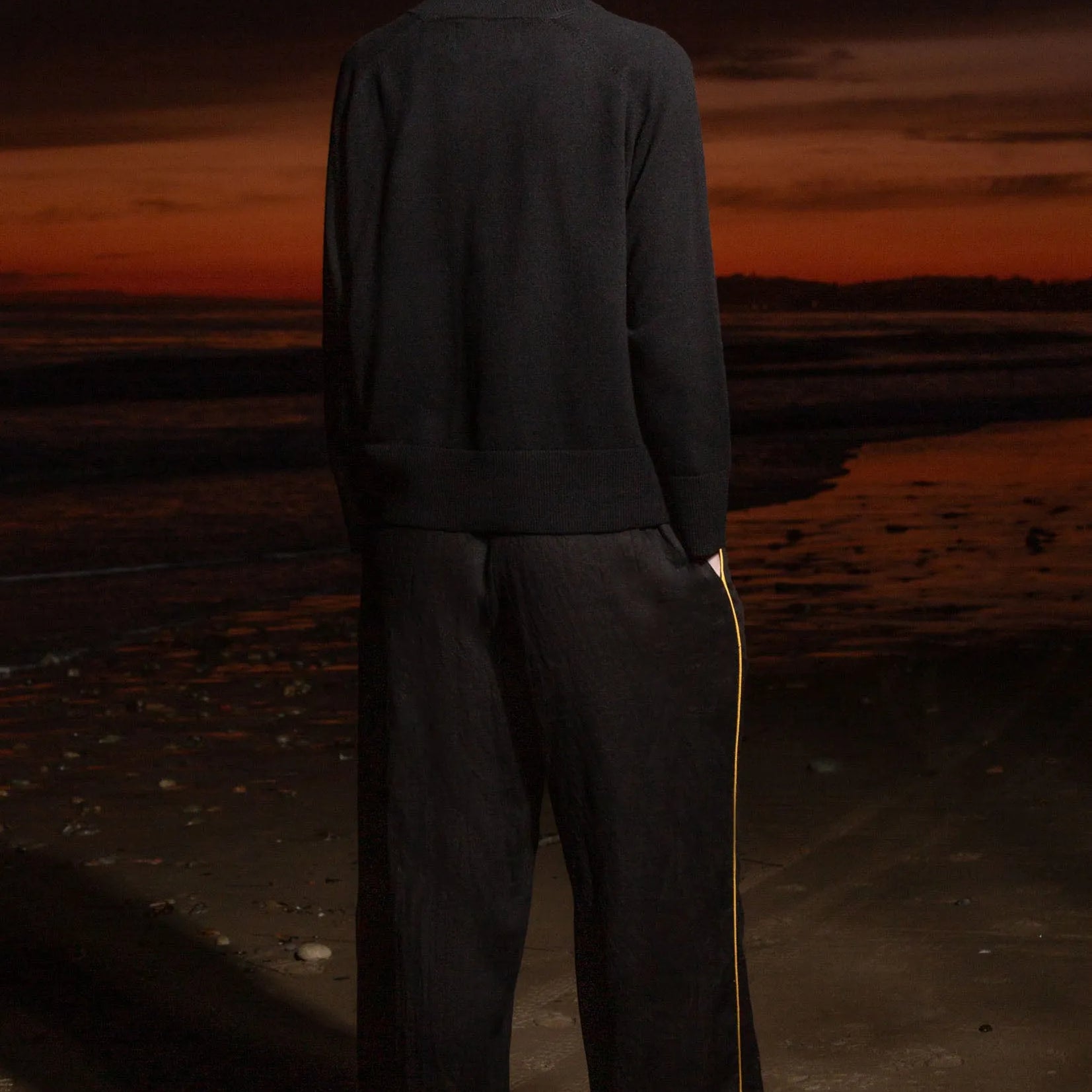 Sahara Pant - Noir Tissue Linen - Heidi Merrick