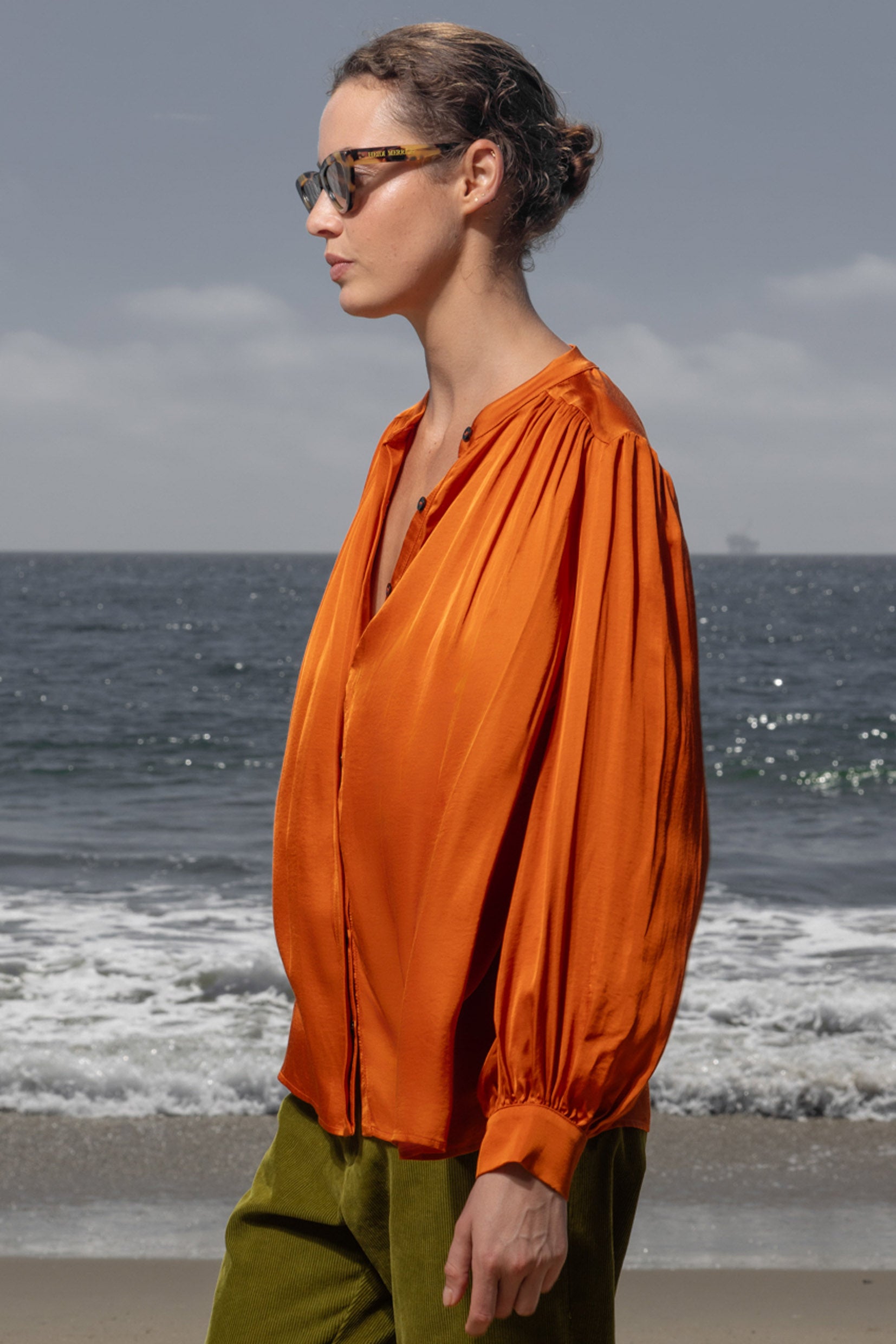 Farah Blouse - Flame - Heidi Merrick