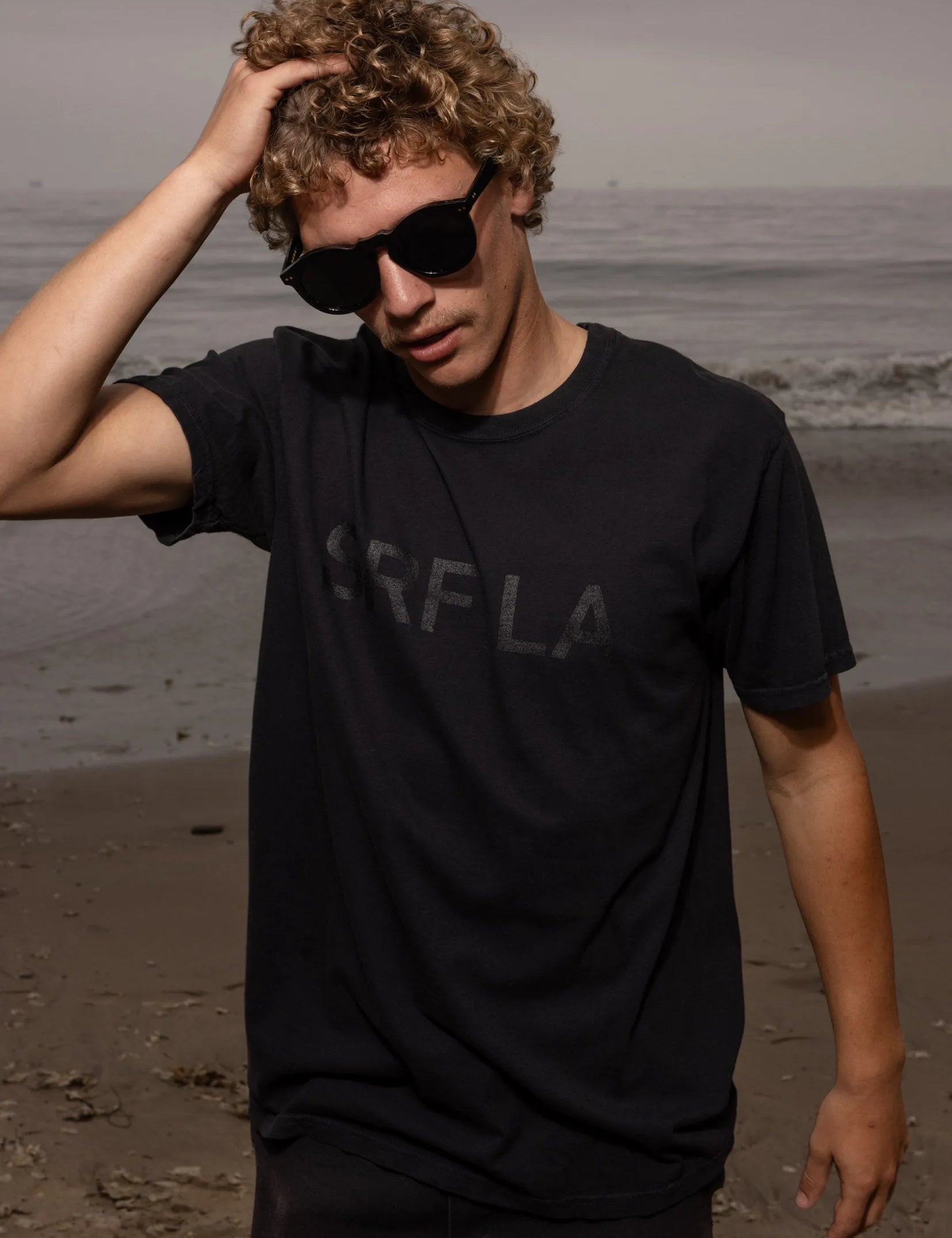 SRF LA Tee - Black on Black - Heidi Merrick